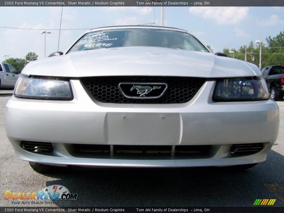 2003 Ford Mustang V6 Convertible Silver Metallic / Medium Graphite Photo #3