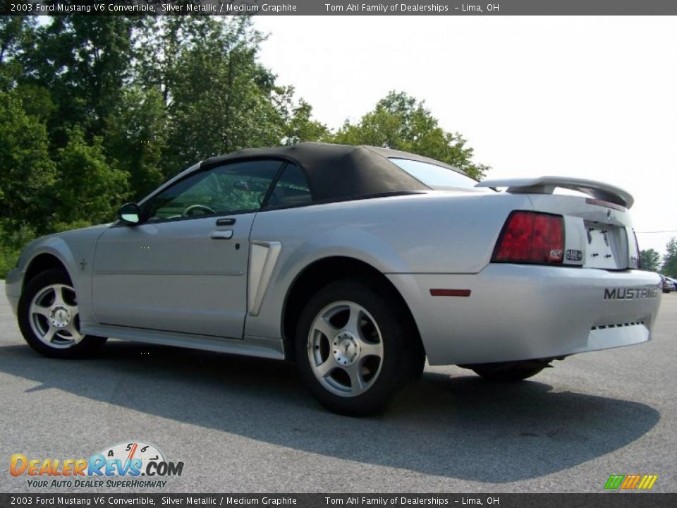 2003 Ford Mustang V6 Convertible Silver Metallic / Medium Graphite Photo #4