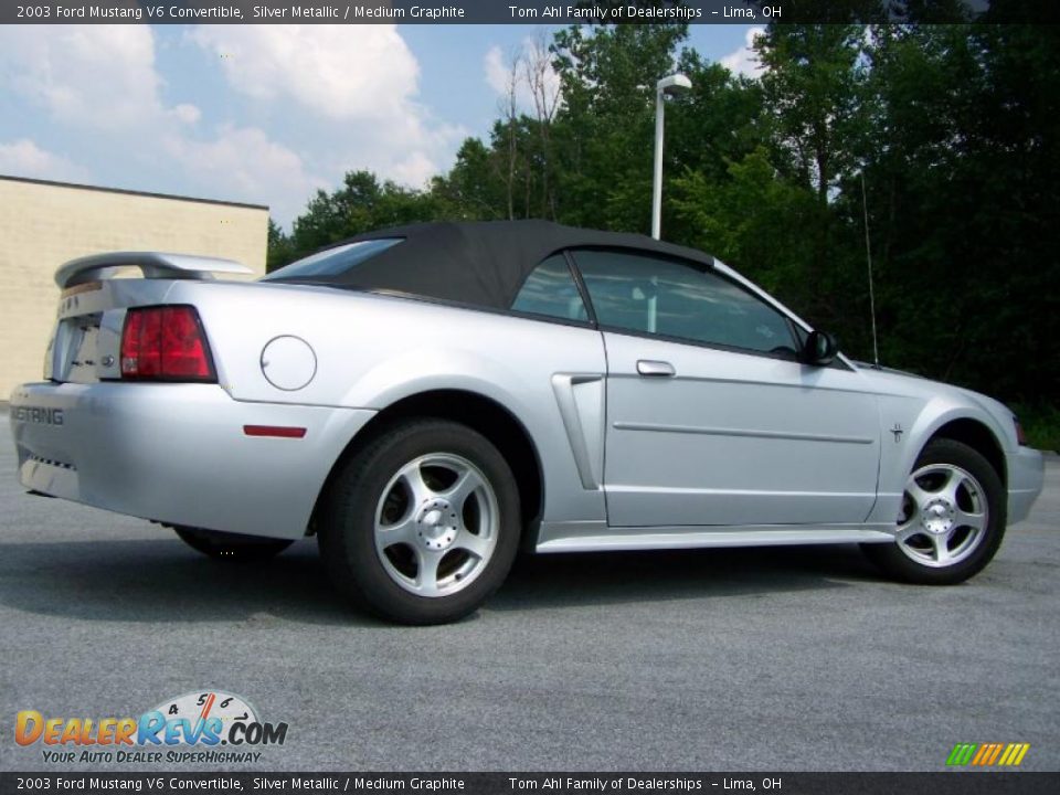 2003 Ford Mustang V6 Convertible Silver Metallic / Medium Graphite Photo #7