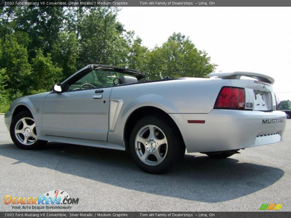 2003 Ford Mustang V6 Convertible Silver Metallic / Medium Graphite Photo #10