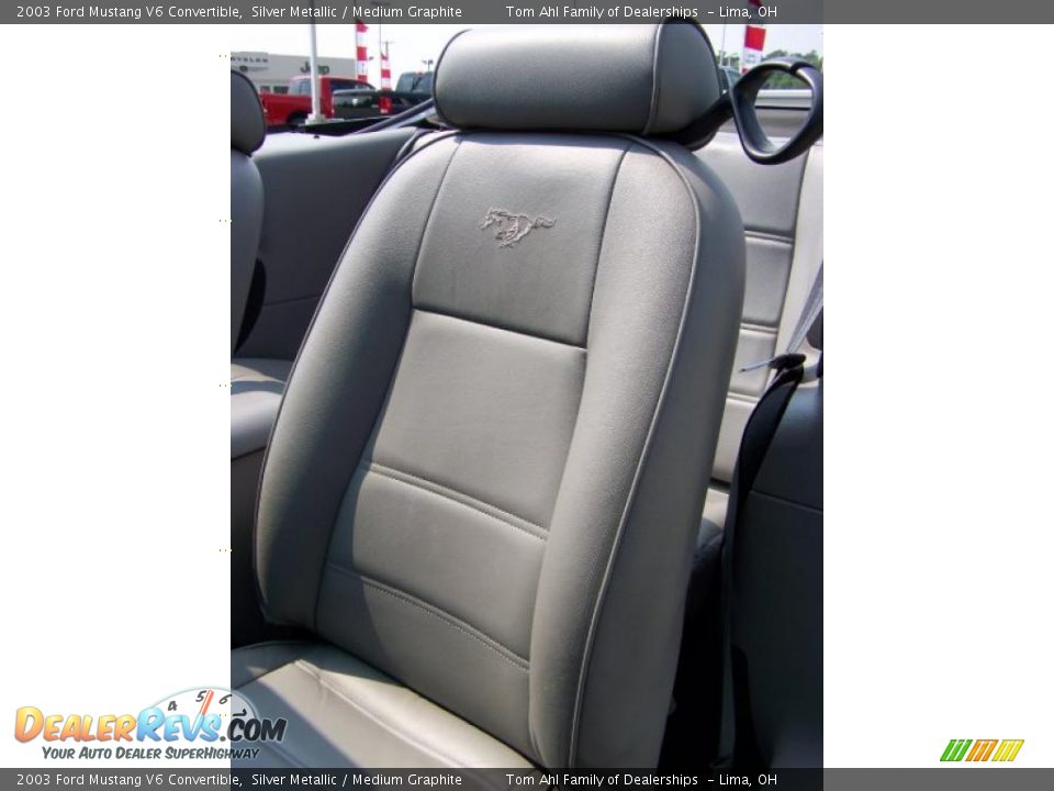 2003 Ford Mustang V6 Convertible Silver Metallic / Medium Graphite Photo #12