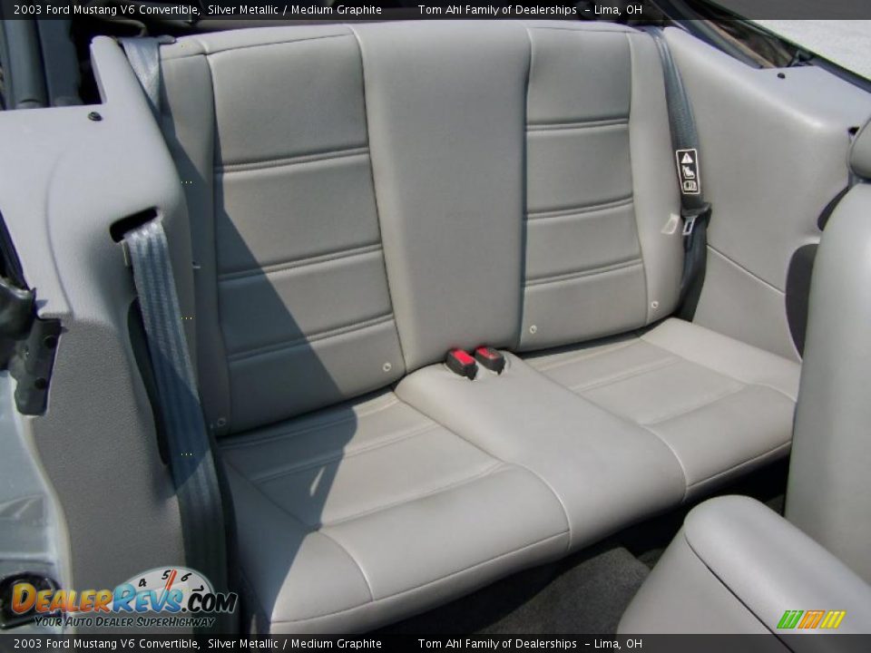 2003 Ford Mustang V6 Convertible Silver Metallic / Medium Graphite Photo #16