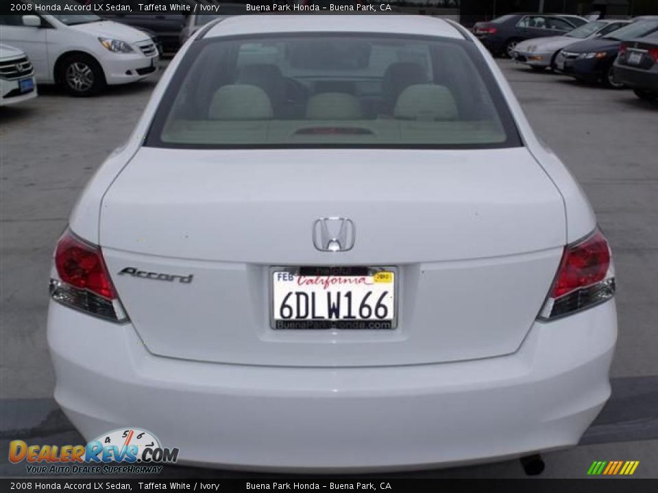 2008 Honda Accord LX Sedan Taffeta White / Ivory Photo #6