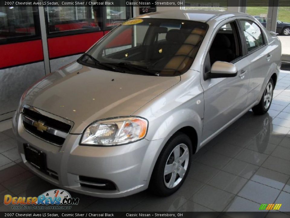 2007 Chevrolet Aveo LS Sedan Cosmic Silver / Charcoal Black Photo #1