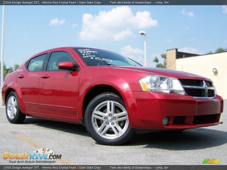 2009 Dodge Avenger SXT Inferno Red Crystal Pearl / Dark Slate Gray Photo #1