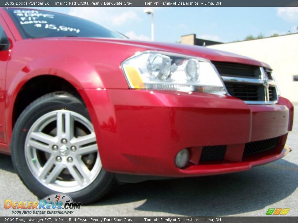 2009 Dodge Avenger SXT Inferno Red Crystal Pearl / Dark Slate Gray Photo #2