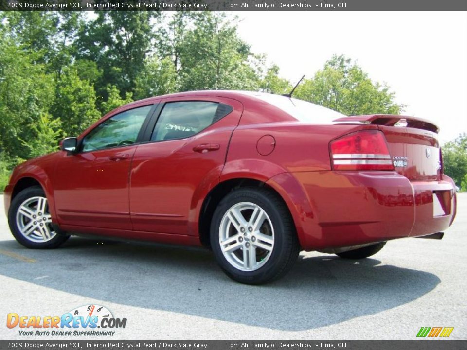 2009 Dodge Avenger SXT Inferno Red Crystal Pearl / Dark Slate Gray Photo #4