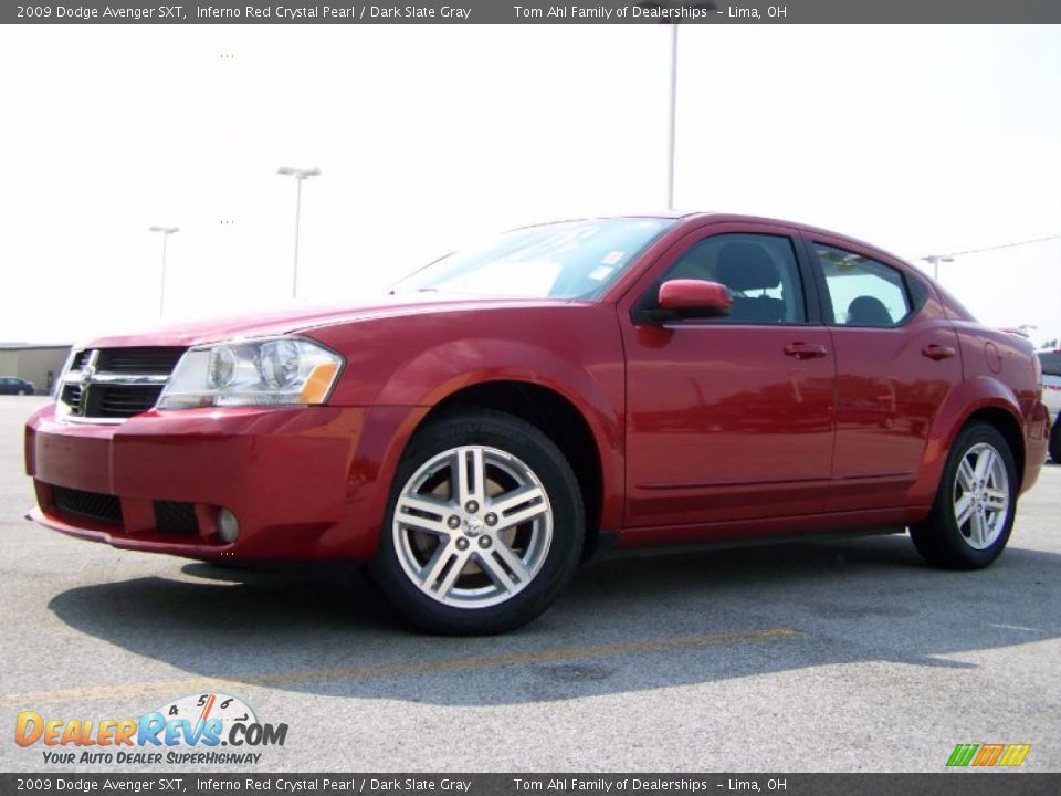 2009 Dodge Avenger SXT Inferno Red Crystal Pearl / Dark Slate Gray Photo #5