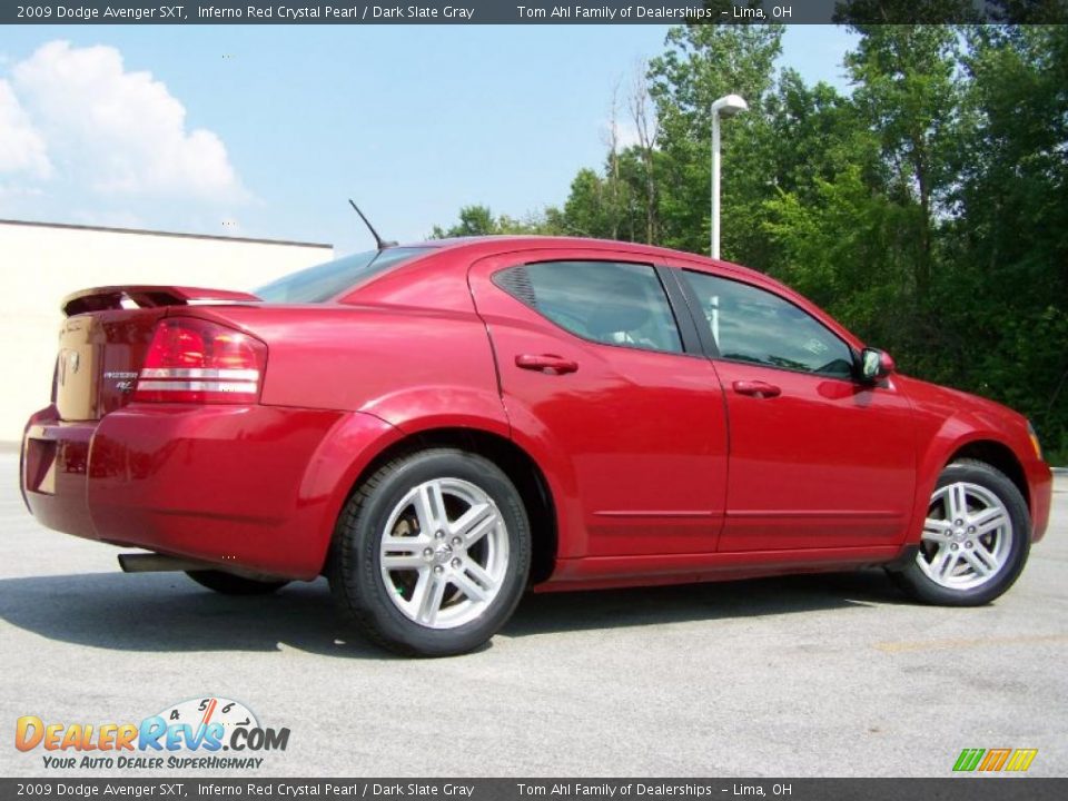 2009 Dodge Avenger SXT Inferno Red Crystal Pearl / Dark Slate Gray Photo #7