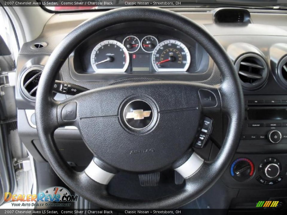 2007 Chevrolet Aveo LS Sedan Cosmic Silver / Charcoal Black Photo #25