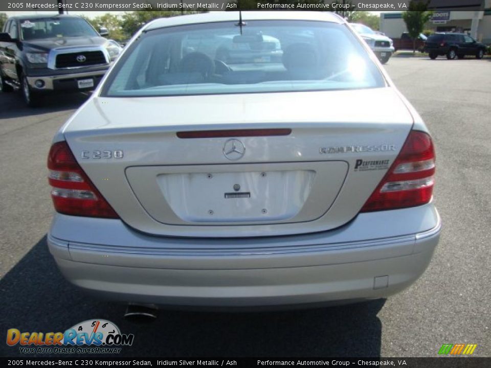 2005 Mercedes-Benz C 230 Kompressor Sedan Iridium Silver Metallic / Ash Photo #4