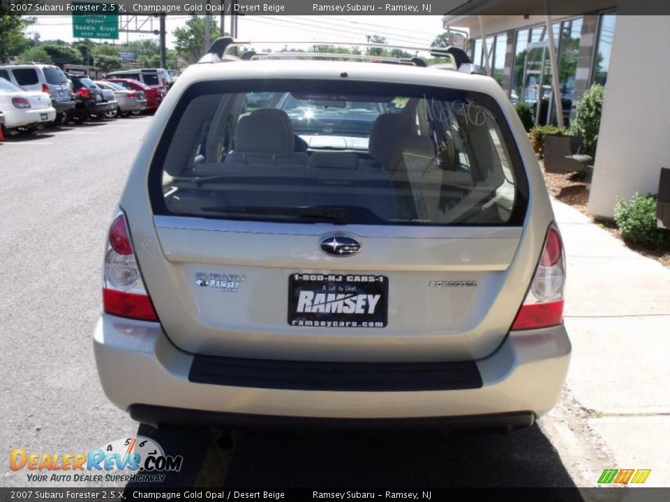 2007 Subaru Forester 2.5 X Champagne Gold Opal / Desert Beige Photo #5