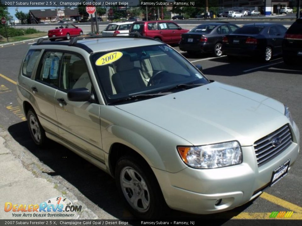 2007 Subaru Forester 2.5 X Champagne Gold Opal / Desert Beige Photo #7