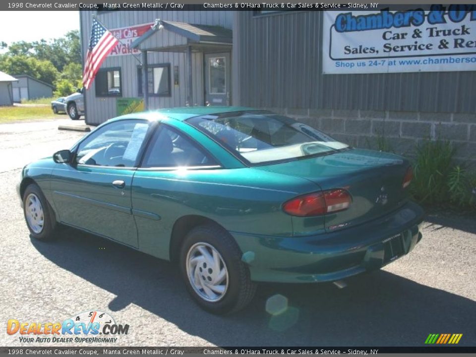 1998 Chevrolet Cavalier Coupe Manta Green Metallic / Gray Photo #7