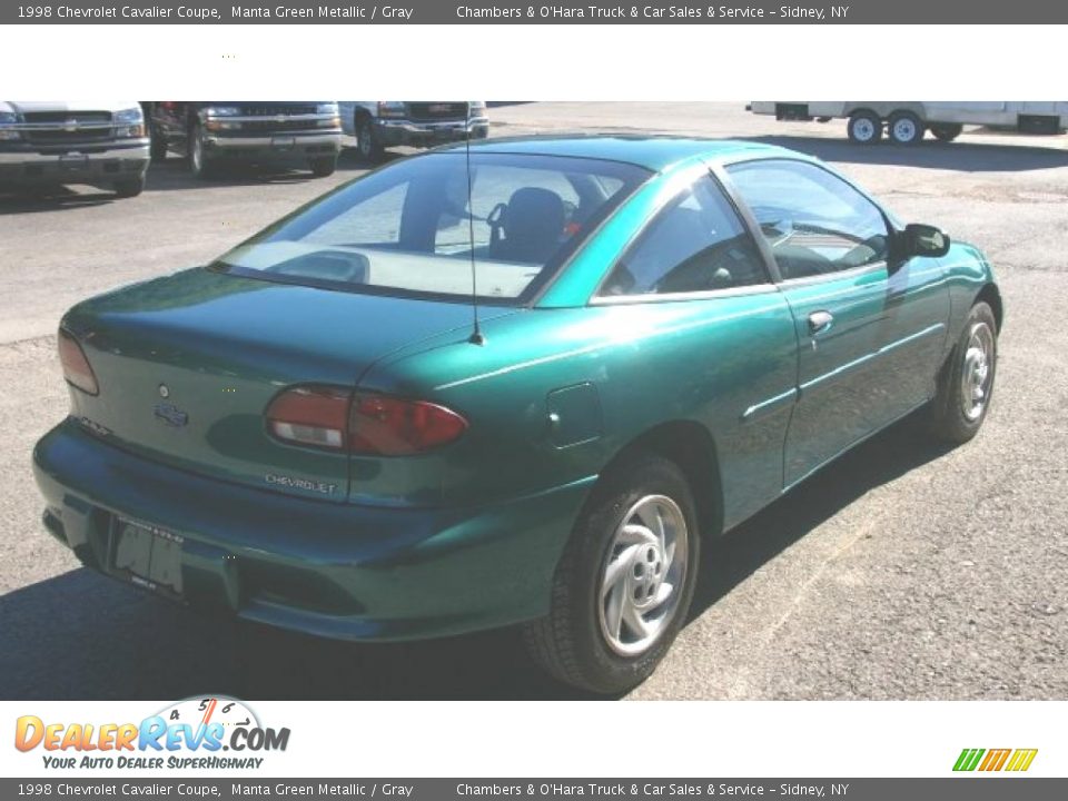 1998 Chevrolet Cavalier Coupe Manta Green Metallic / Gray Photo #9