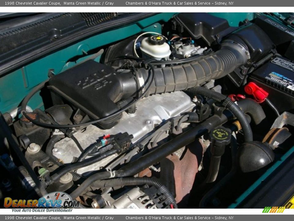 1998 Chevrolet Cavalier Coupe Manta Green Metallic / Gray Photo #11