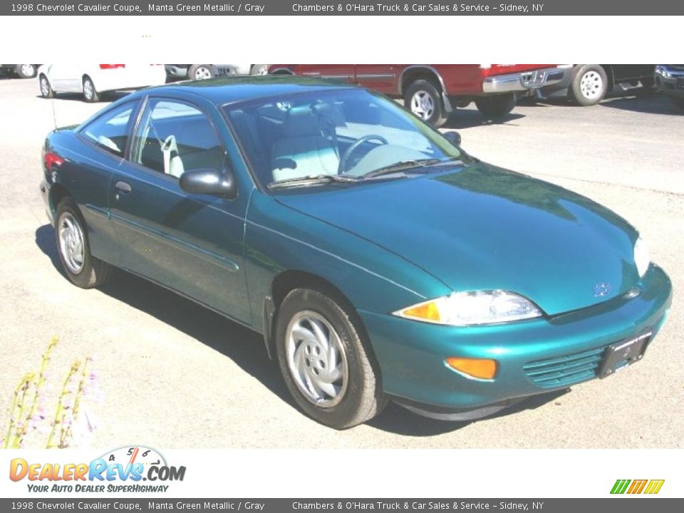 1998 Chevrolet Cavalier Coupe Manta Green Metallic / Gray Photo #12