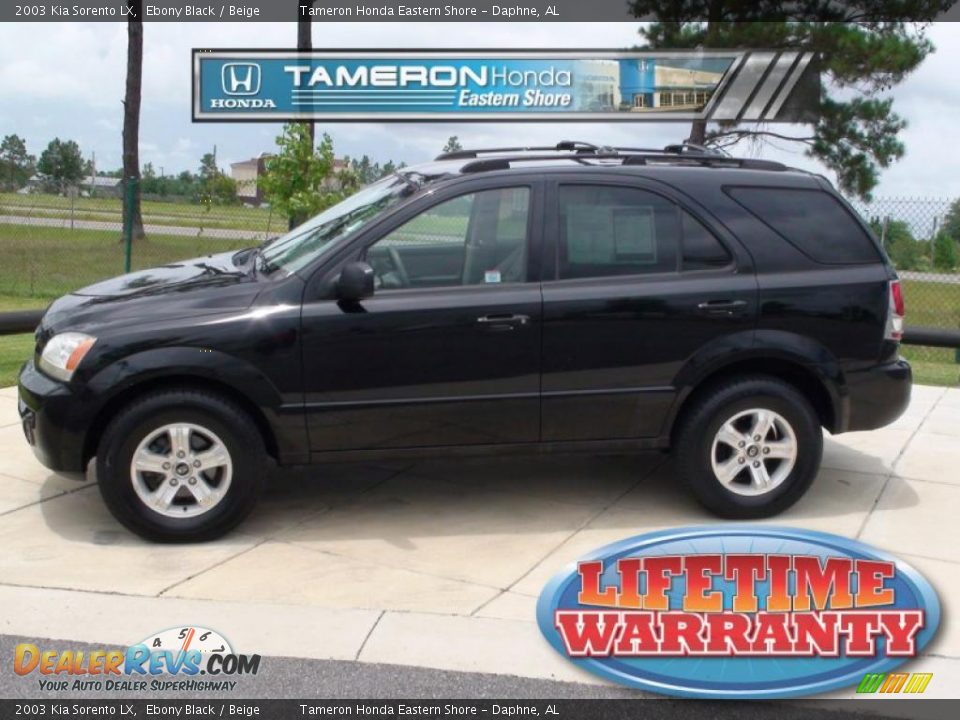 2003 Kia Sorento LX Ebony Black / Beige Photo #1