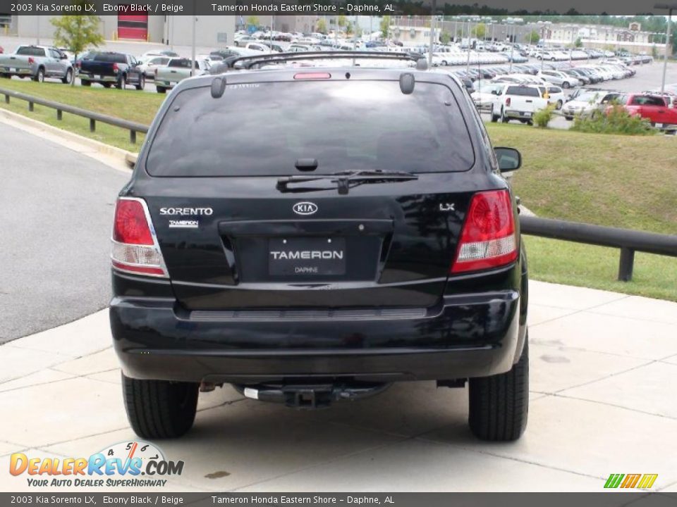 2003 Kia Sorento LX Ebony Black / Beige Photo #8