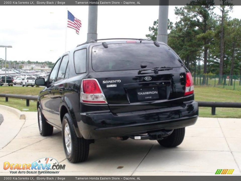 2003 Kia Sorento LX Ebony Black / Beige Photo #9