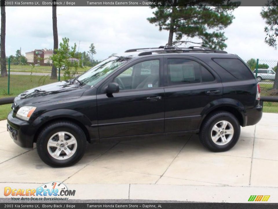 2003 Kia Sorento LX Ebony Black / Beige Photo #19