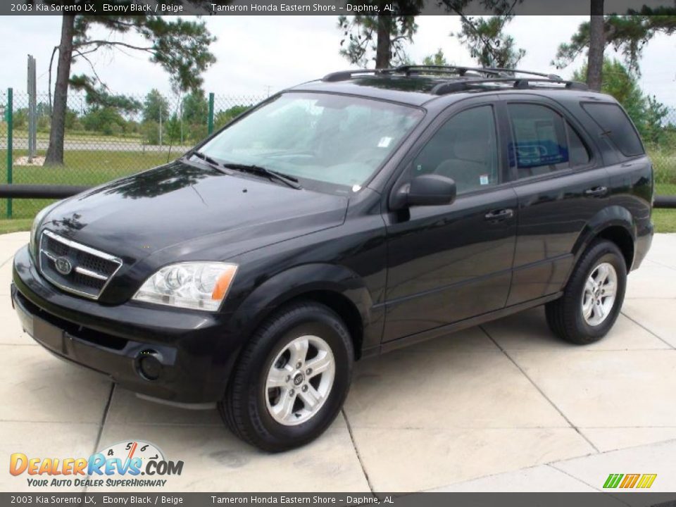2003 Kia Sorento LX Ebony Black / Beige Photo #20