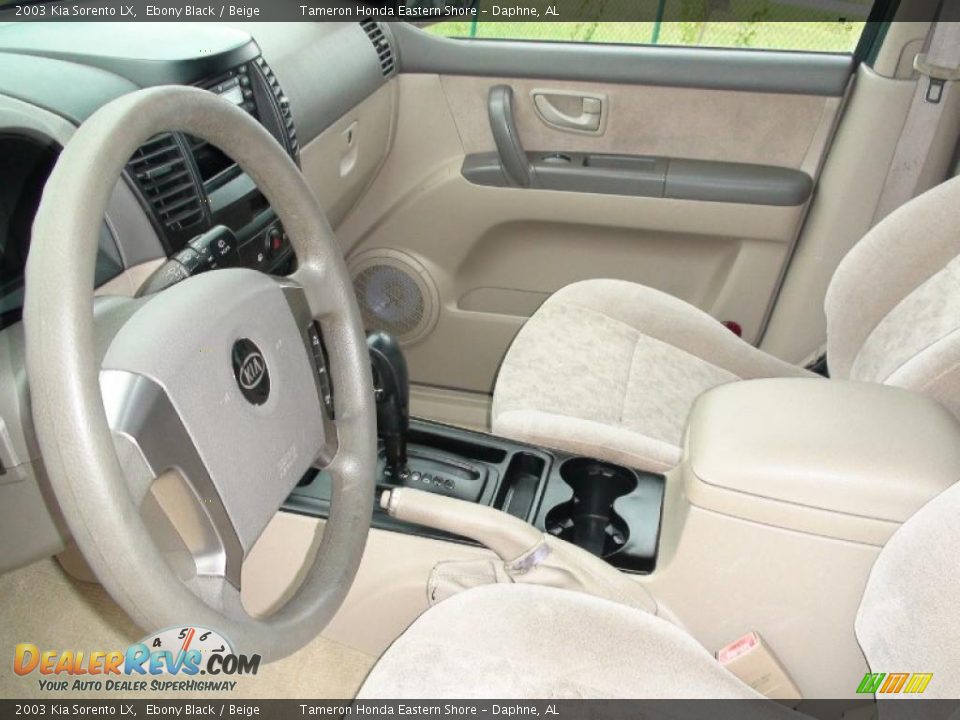 2003 Kia Sorento LX Ebony Black / Beige Photo #23