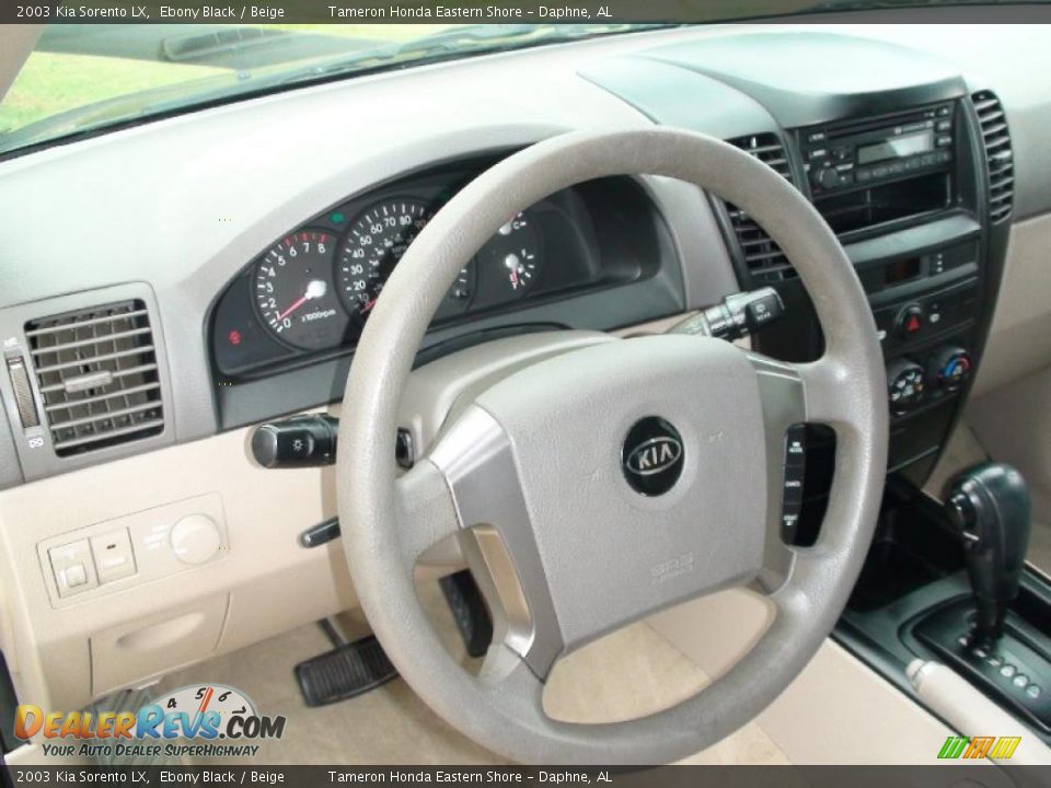 2003 Kia Sorento LX Ebony Black / Beige Photo #24