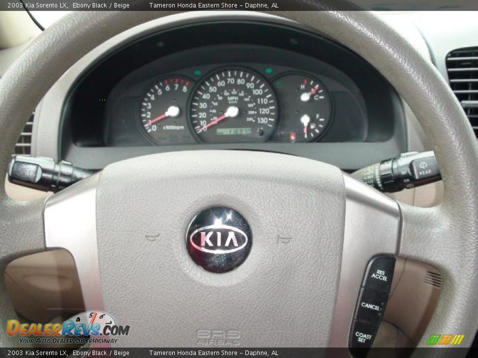 2003 Kia Sorento LX Ebony Black / Beige Photo #27