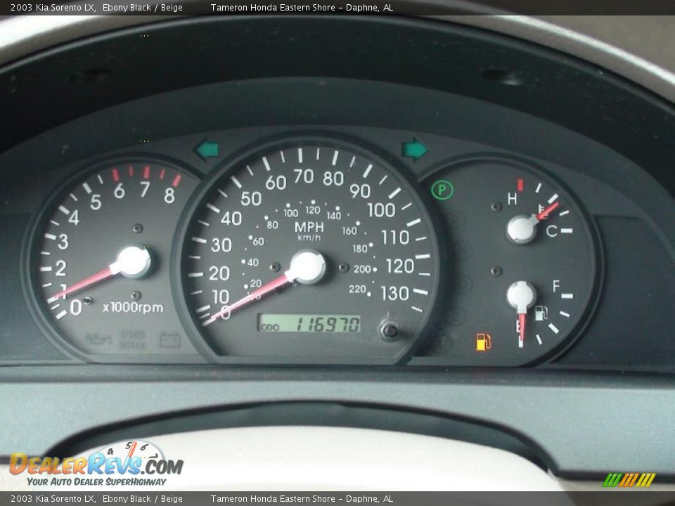 2003 Kia Sorento LX Ebony Black / Beige Photo #28