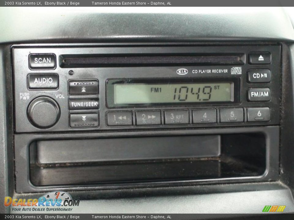 2003 Kia Sorento LX Ebony Black / Beige Photo #33