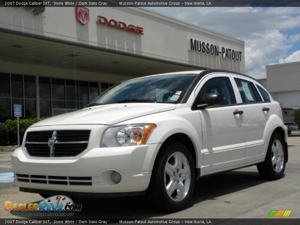2007 Dodge Caliber SXT Stone White / Dark Slate Gray Photo #1