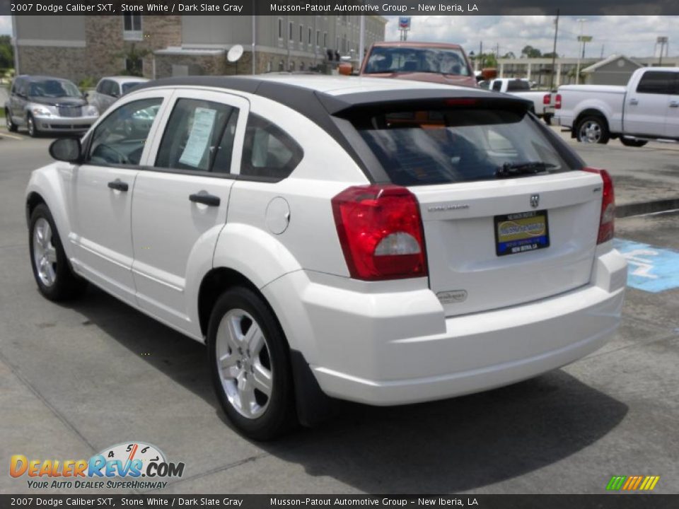 2007 Dodge Caliber SXT Stone White / Dark Slate Gray Photo #3