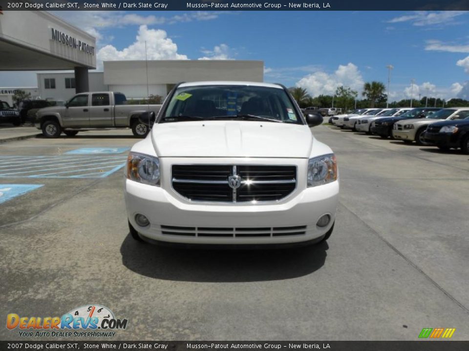 2007 Dodge Caliber SXT Stone White / Dark Slate Gray Photo #8