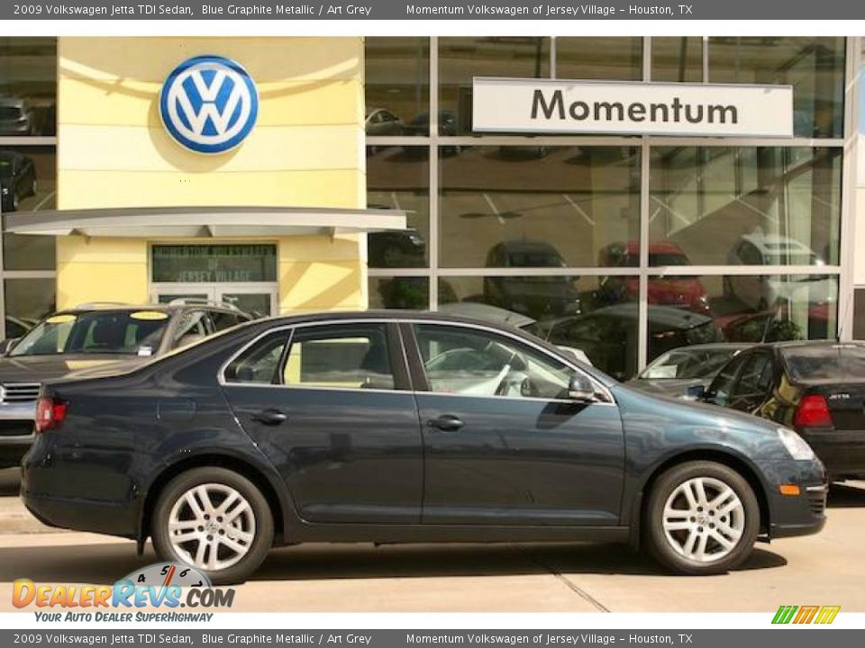 2009 Volkswagen Jetta TDI Sedan Blue Graphite Metallic / Art Grey Photo #1