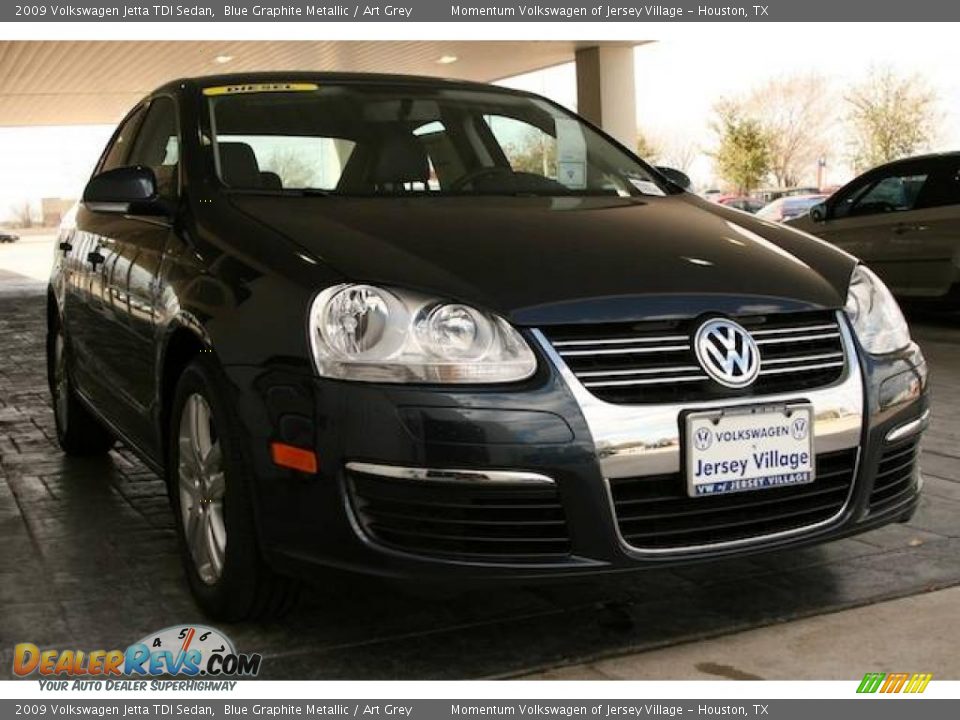 2009 Volkswagen Jetta TDI Sedan Blue Graphite Metallic / Art Grey Photo #2