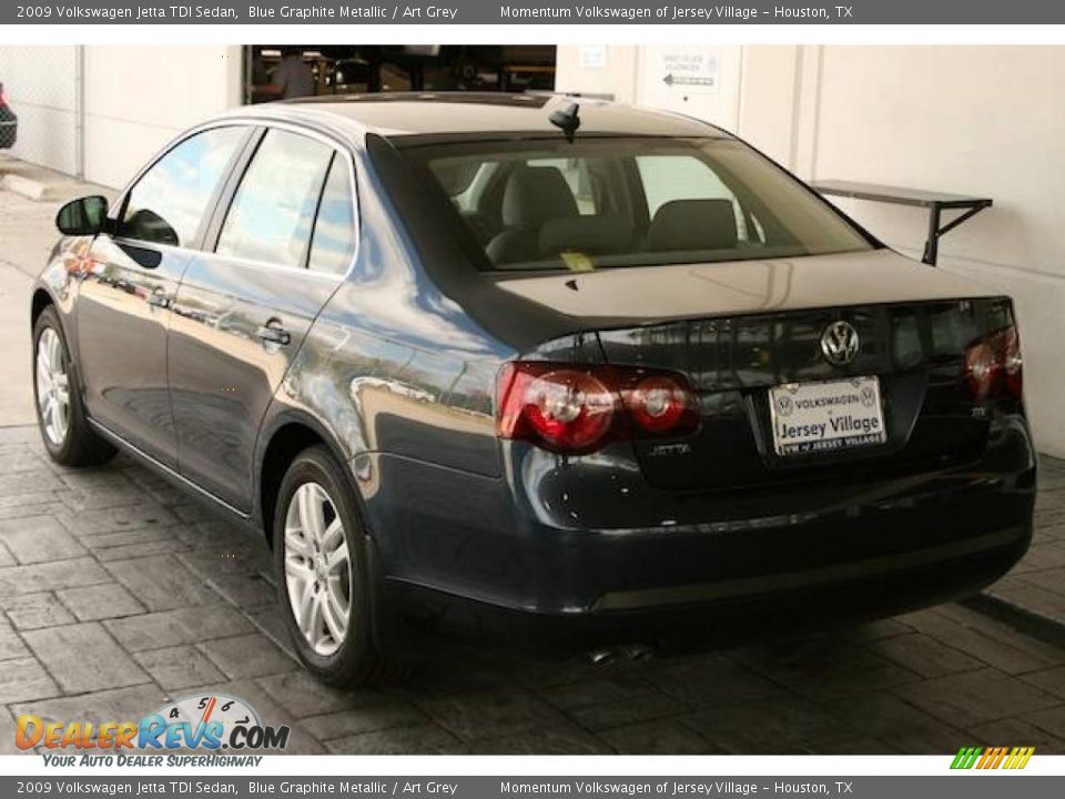 2009 Volkswagen Jetta TDI Sedan Blue Graphite Metallic / Art Grey Photo #3