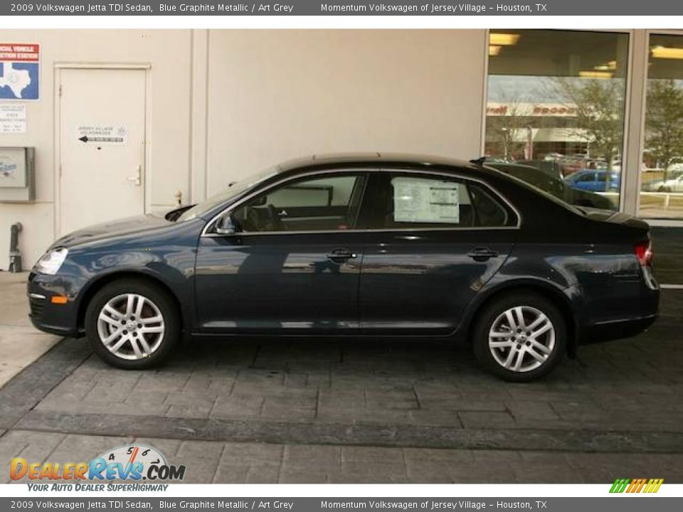 2009 Volkswagen Jetta TDI Sedan Blue Graphite Metallic / Art Grey Photo #12