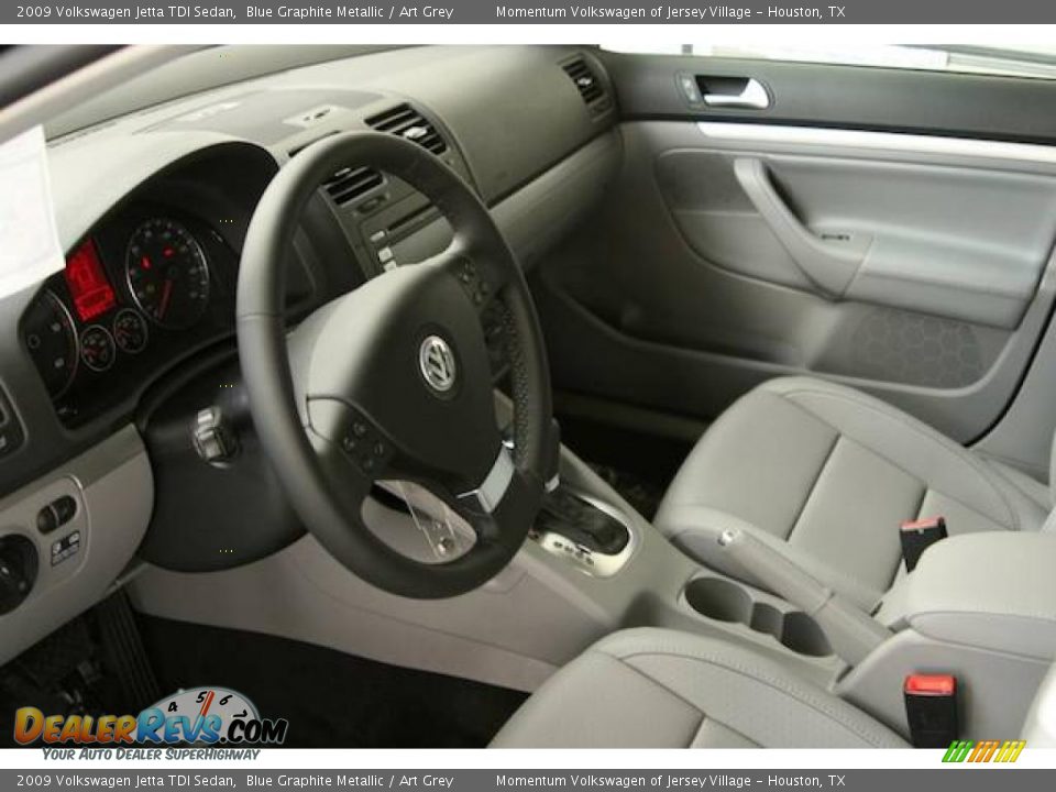 2009 Volkswagen Jetta TDI Sedan Blue Graphite Metallic / Art Grey Photo #15