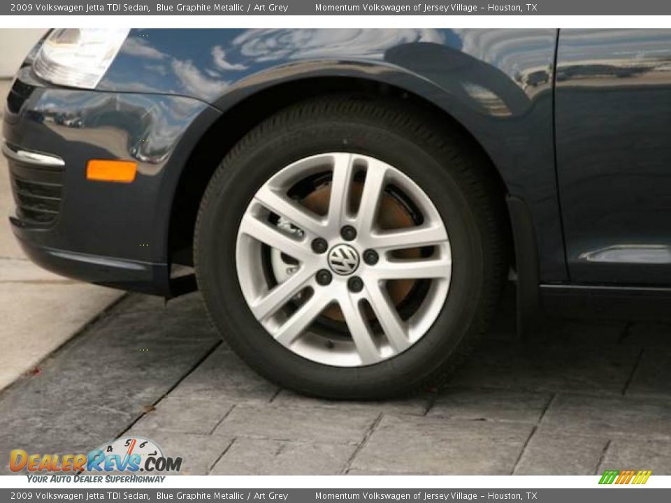 2009 Volkswagen Jetta TDI Sedan Blue Graphite Metallic / Art Grey Photo #19