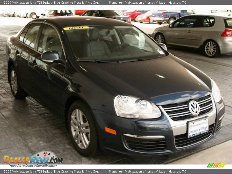 2009 Volkswagen Jetta TDI Sedan Blue Graphite Metallic / Art Grey Photo #20