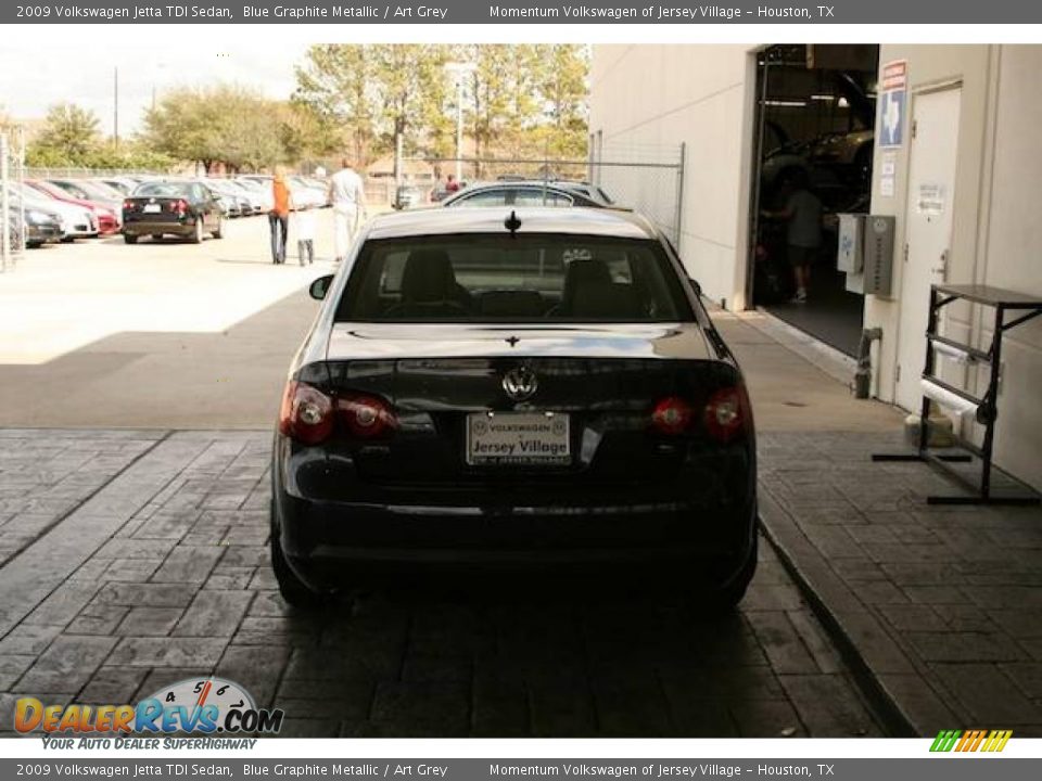 2009 Volkswagen Jetta TDI Sedan Blue Graphite Metallic / Art Grey Photo #21