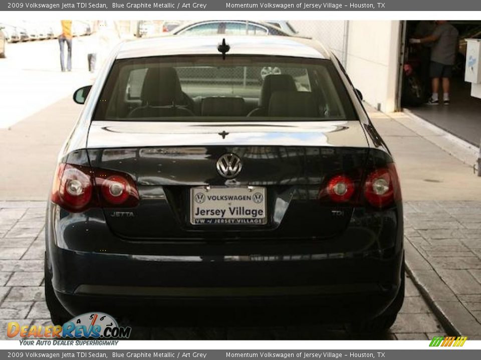 2009 Volkswagen Jetta TDI Sedan Blue Graphite Metallic / Art Grey Photo #22