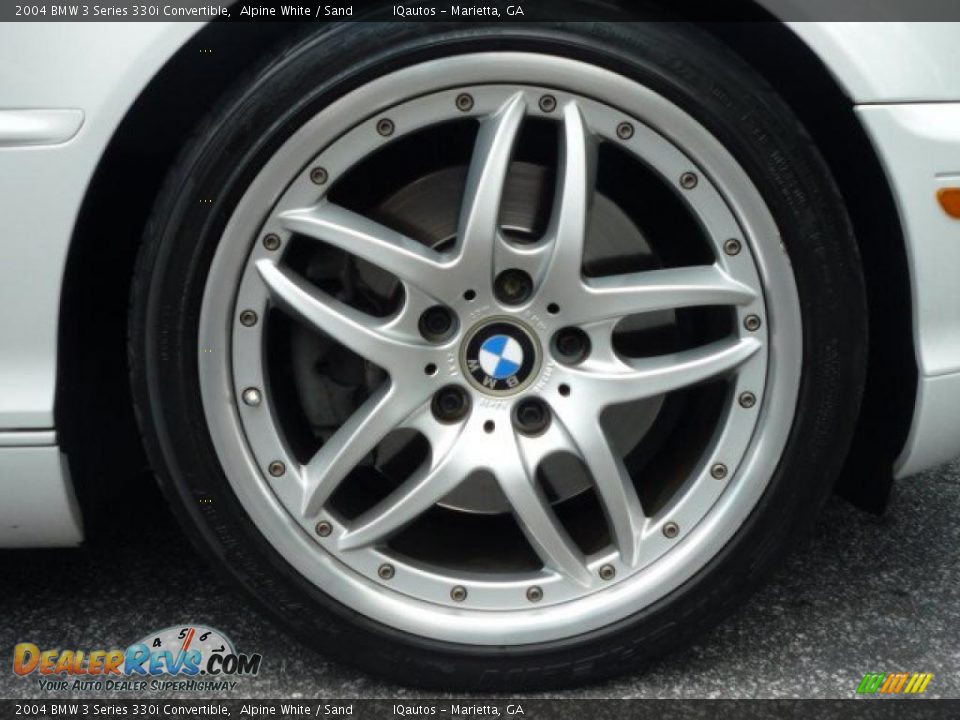 2004 BMW 3 Series 330i Convertible Alpine White / Sand Photo #12