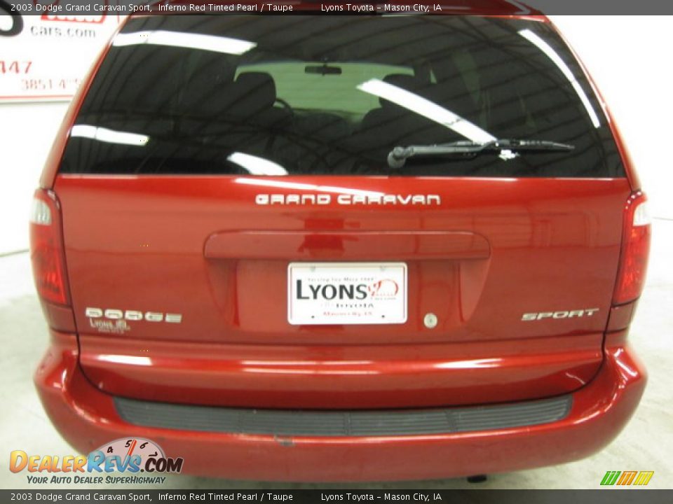 2003 Dodge Grand Caravan Sport Inferno Red Tinted Pearl / Taupe Photo #12