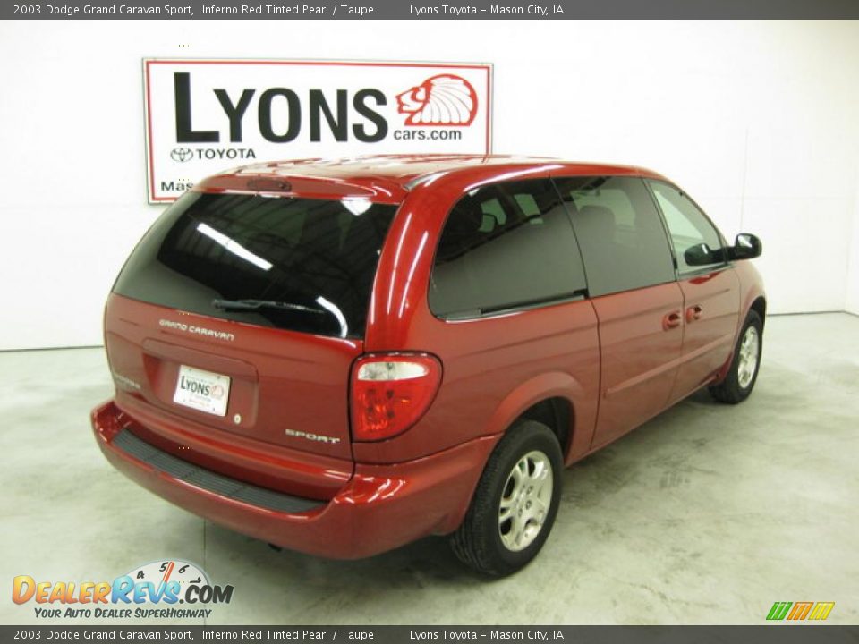 2003 Dodge Grand Caravan Sport Inferno Red Tinted Pearl / Taupe Photo #18
