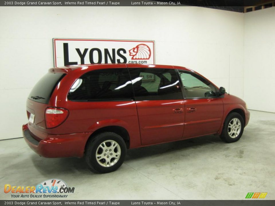2003 Dodge Grand Caravan Sport Inferno Red Tinted Pearl / Taupe Photo #20
