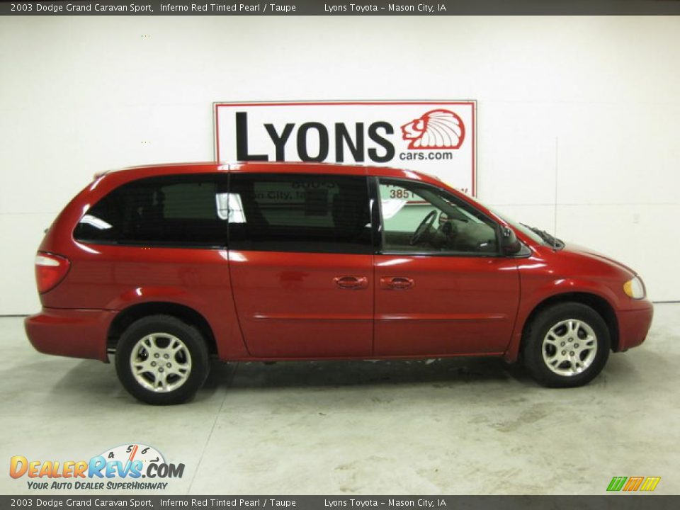 2003 Dodge Grand Caravan Sport Inferno Red Tinted Pearl / Taupe Photo #21