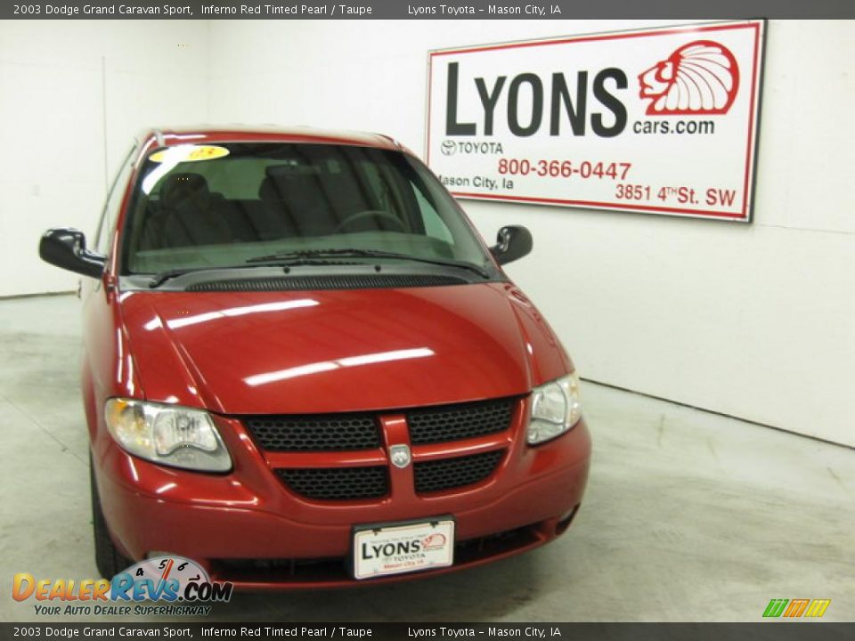2003 Dodge Grand Caravan Sport Inferno Red Tinted Pearl / Taupe Photo #22