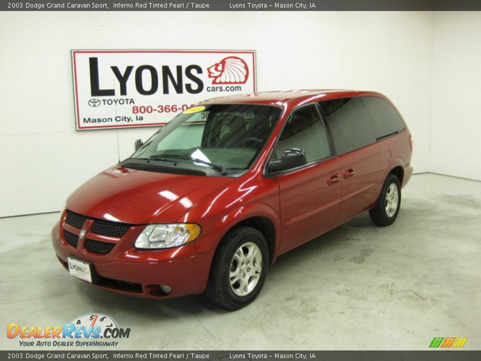 2003 Dodge Grand Caravan Sport Inferno Red Tinted Pearl / Taupe Photo #26